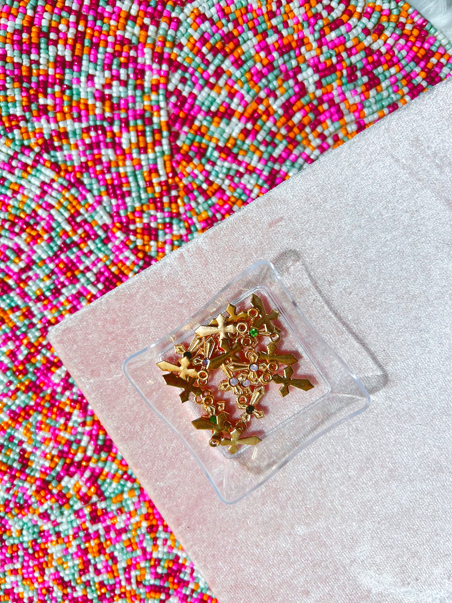 Mini Gold Birthstone Cross image 0