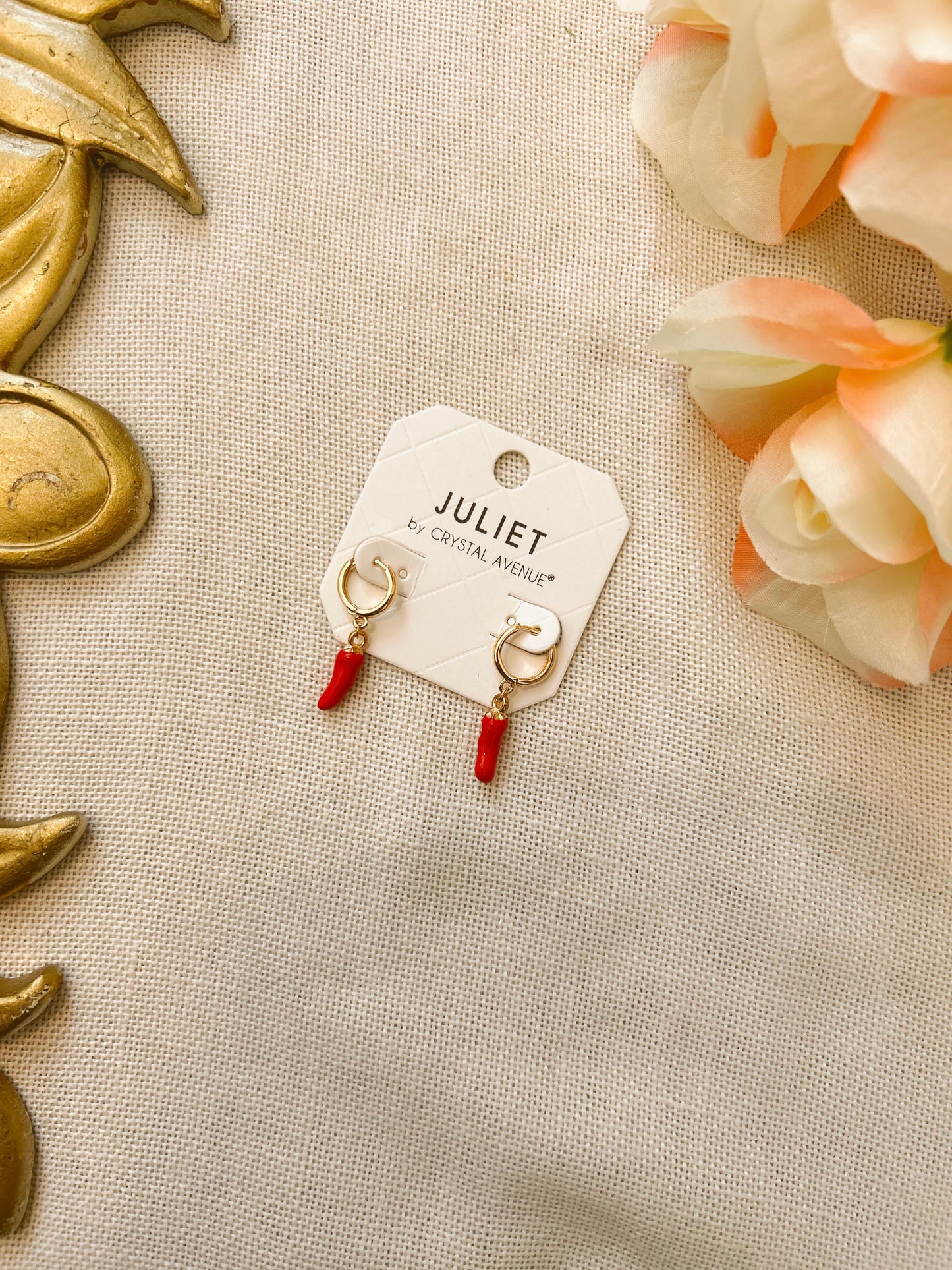Hottest Beach Babe Chili Pepper Huggie Hoops Earrings image 0