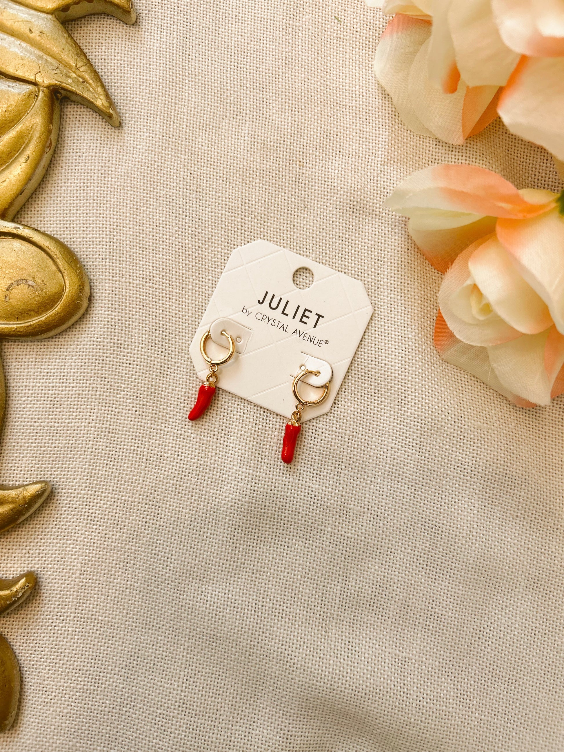 Hottest Beach Babe Chili Pepper Huggie Hoops Earrings image 0
