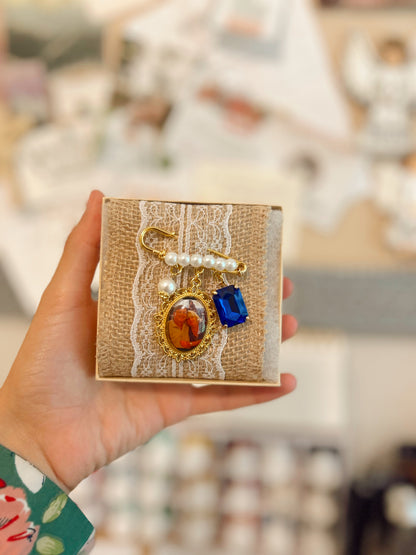 Original Open Book Beaded Pin Base