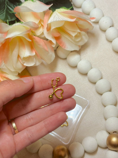 Heart Stethoscope Charm