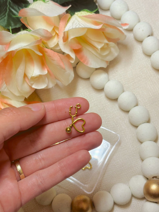 Heart Stethoscope Charm