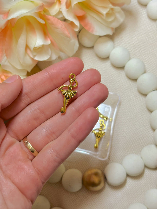 Gold Ballerina Charm