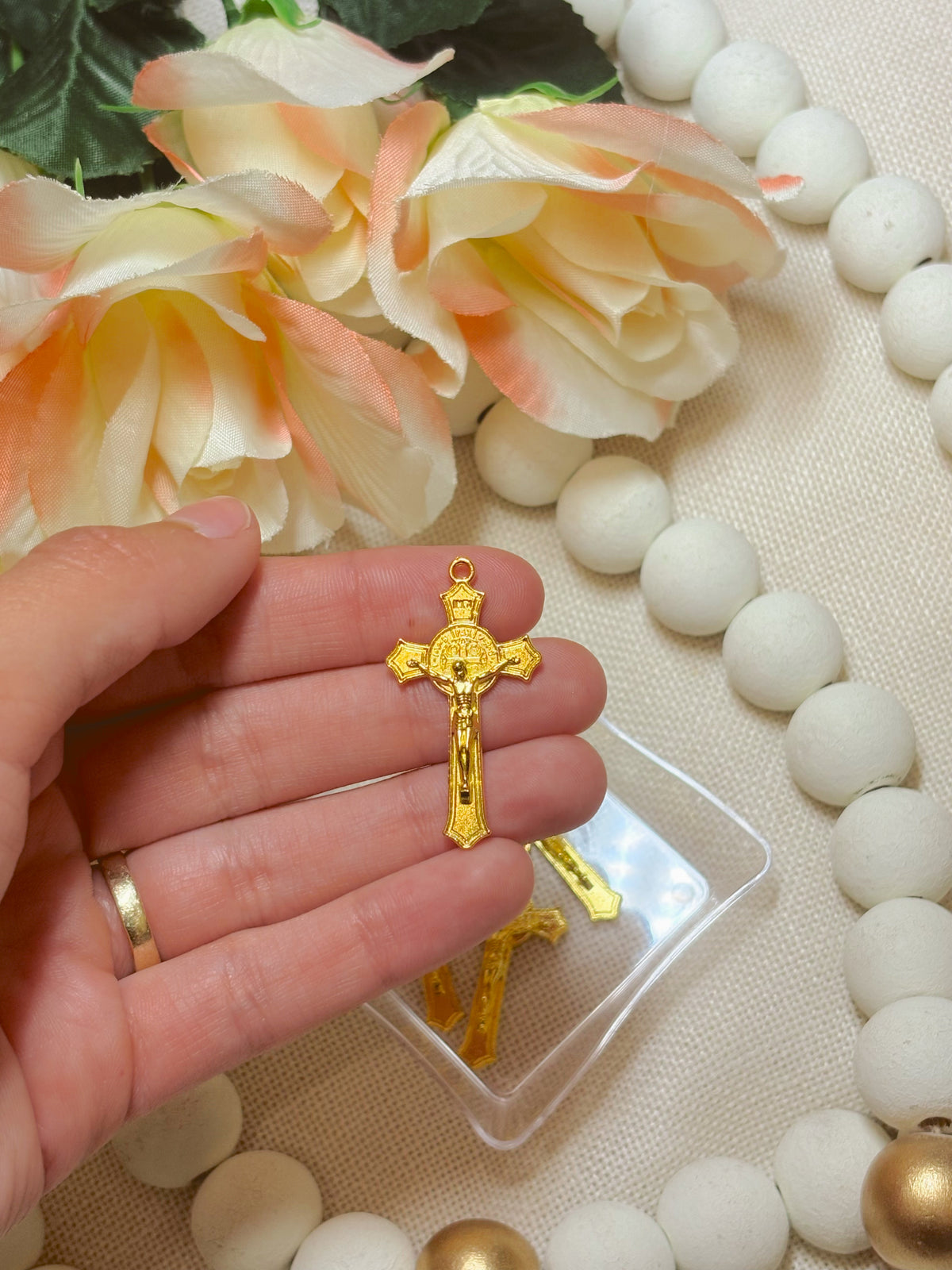 Gold St. Benedict Crucifix