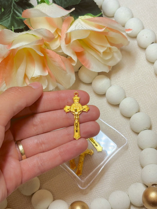 Gold St. Benedict Crucifix