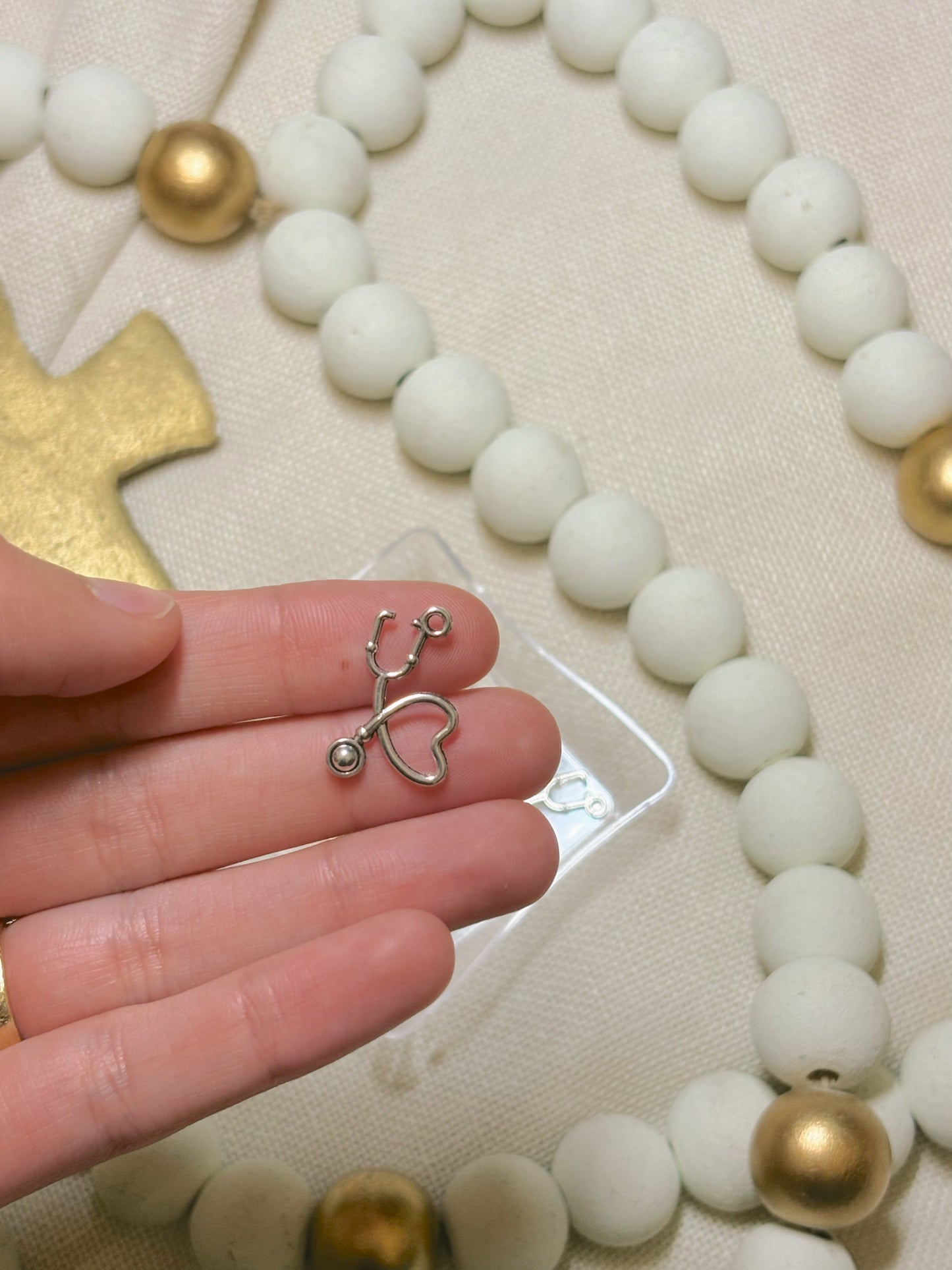 Heart Stethoscope Charm