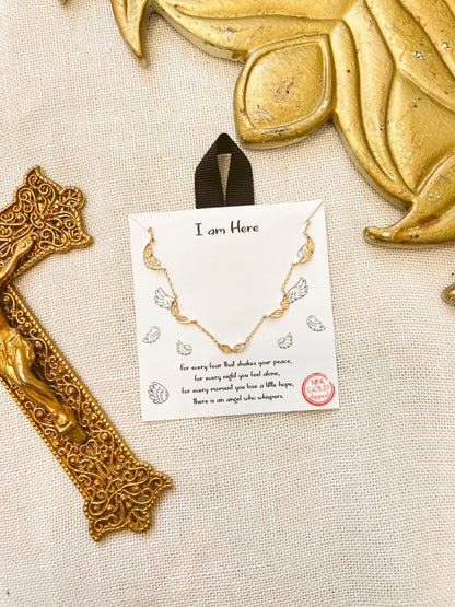 I am Here Angel Wings Necklace image 2