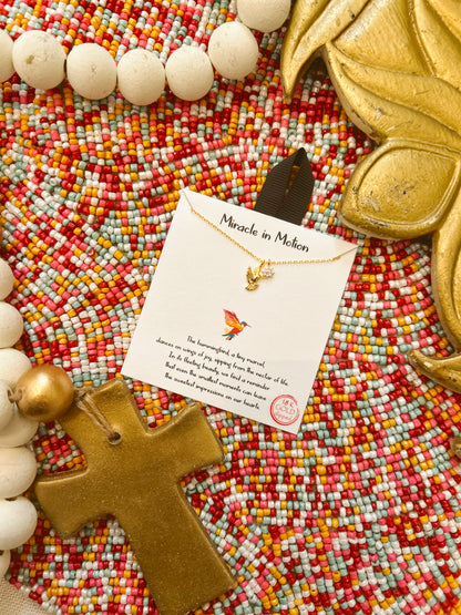 Miracle in Motion Hummingbird Necklace image 0