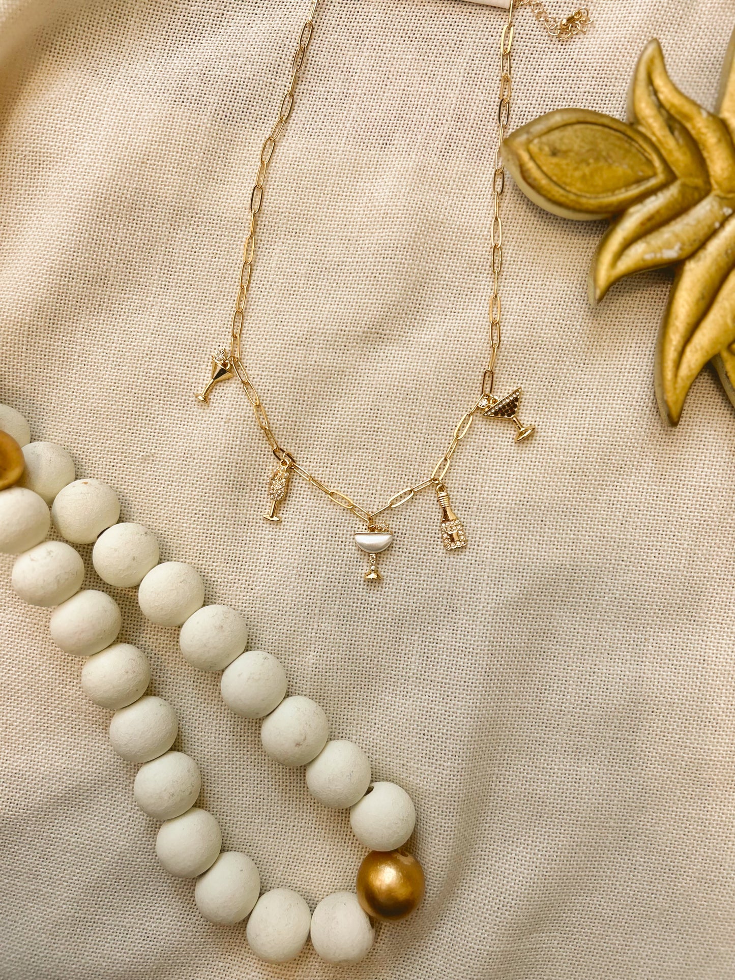 Girls Night Out Drinks Charm Necklace image 1