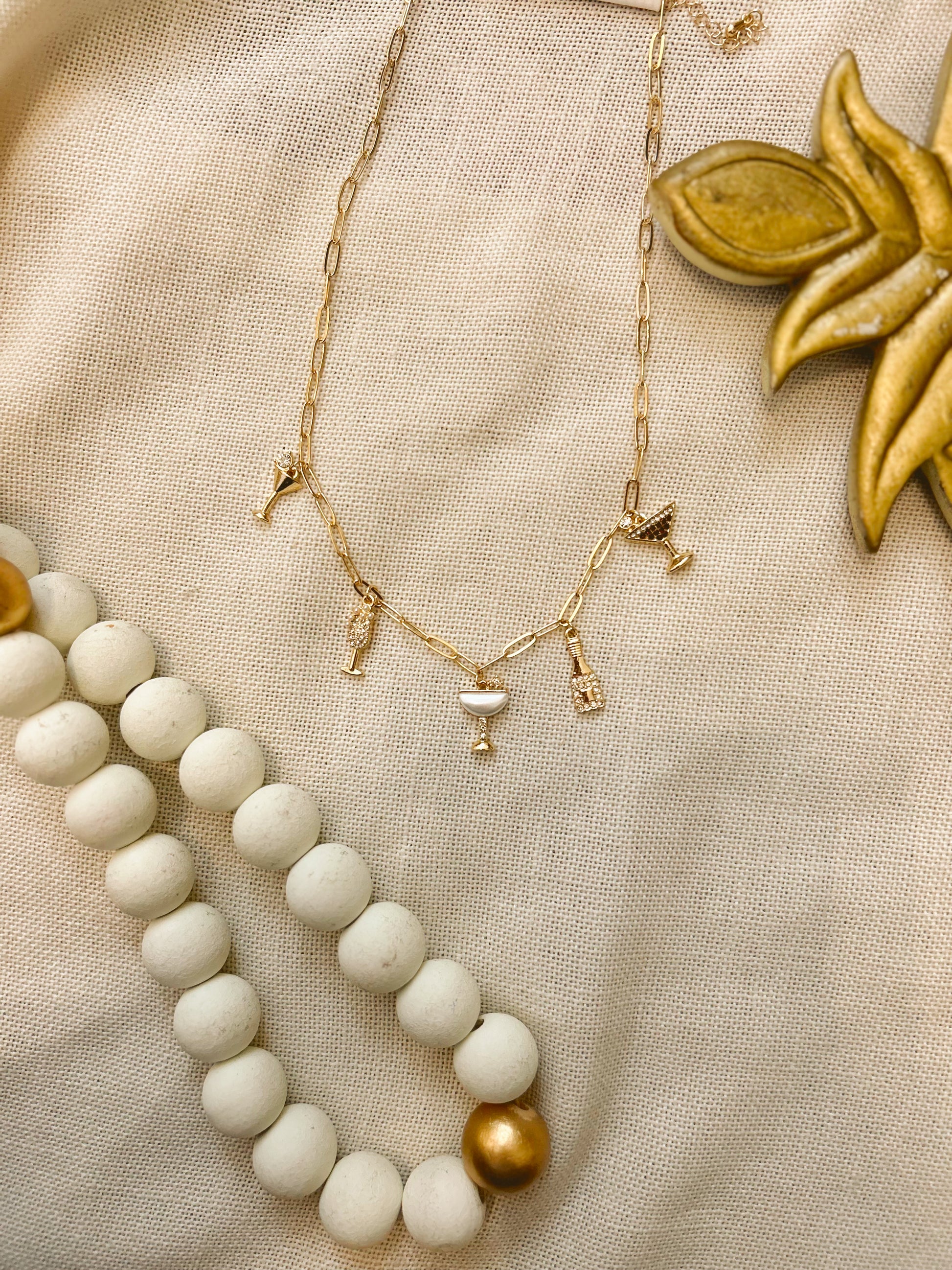 Girls Night Out Drinks Charm Necklace image 1