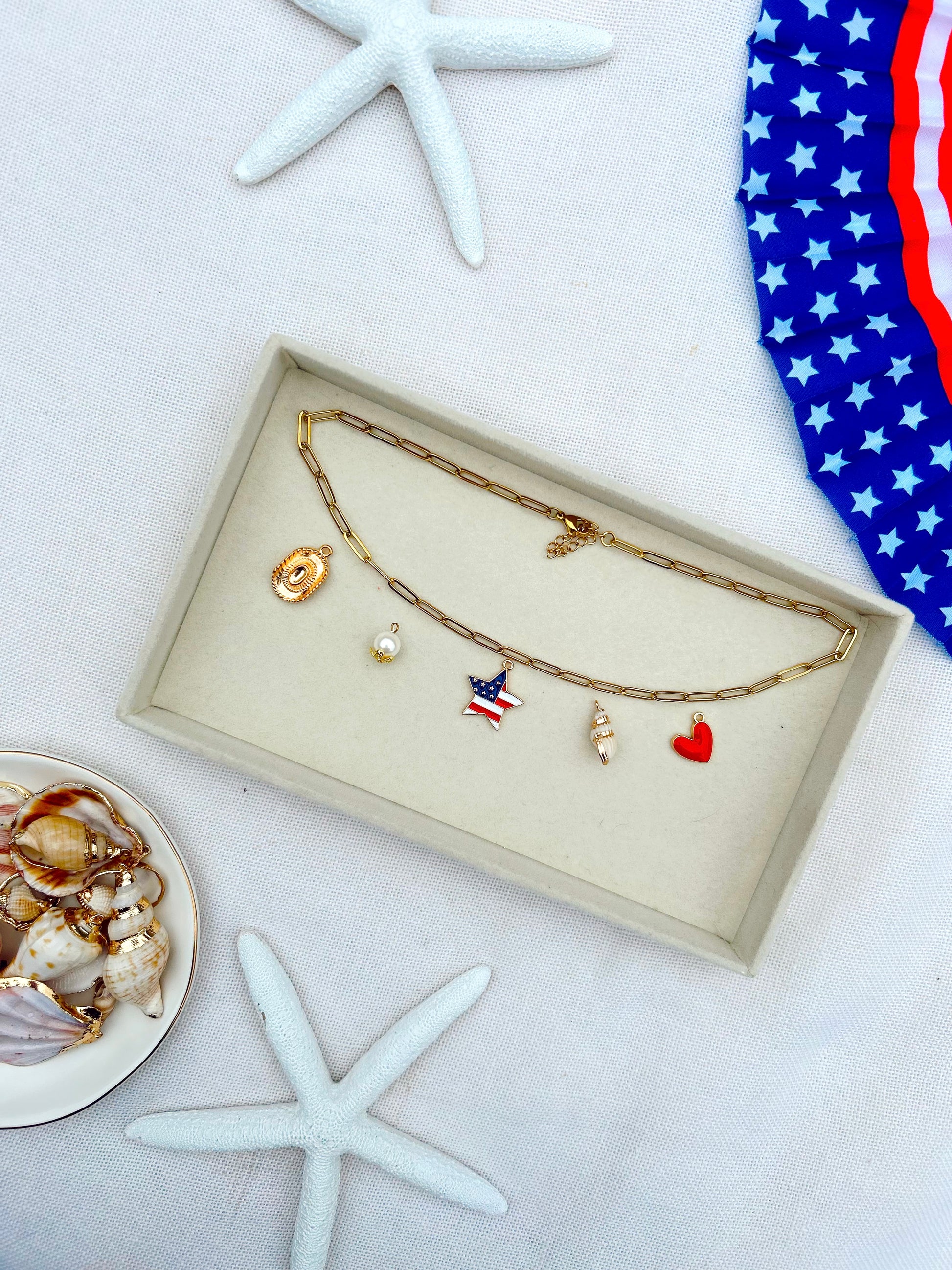 Star Spangled 4th of July Charm Necklace image 2
