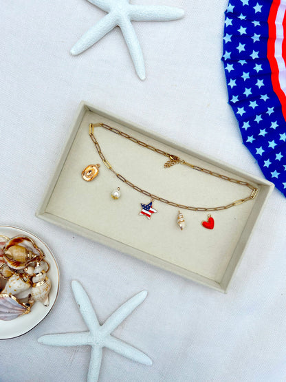 Star Spangled 4th of July Charm Necklace image 2