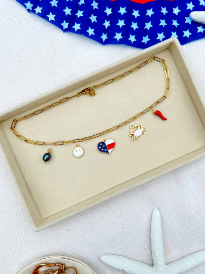 American Beach Life 4th of July Charm Necklace image 3
