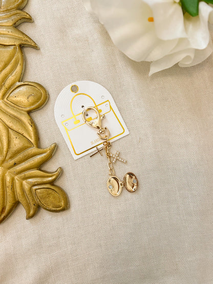 Cross Charms Locket Keychain image 1