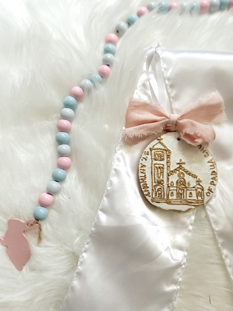 White Silk Crib Sash image 4