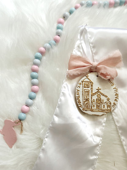 White Silk Crib Sash image 4