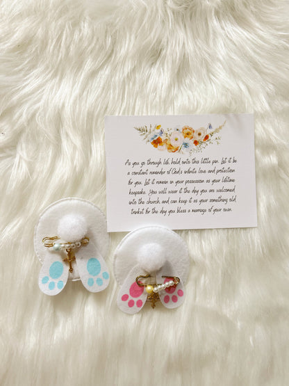 Bunny Bum Baptismal Baby Carrier Pin image 0