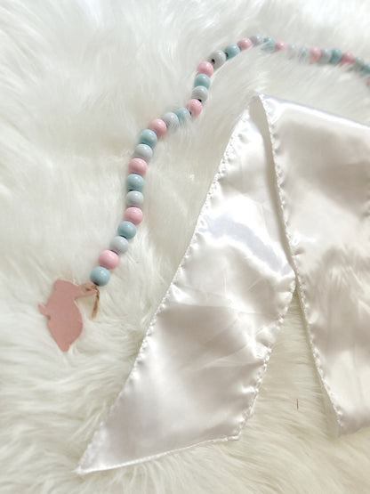 White Silk Crib Sash image 6