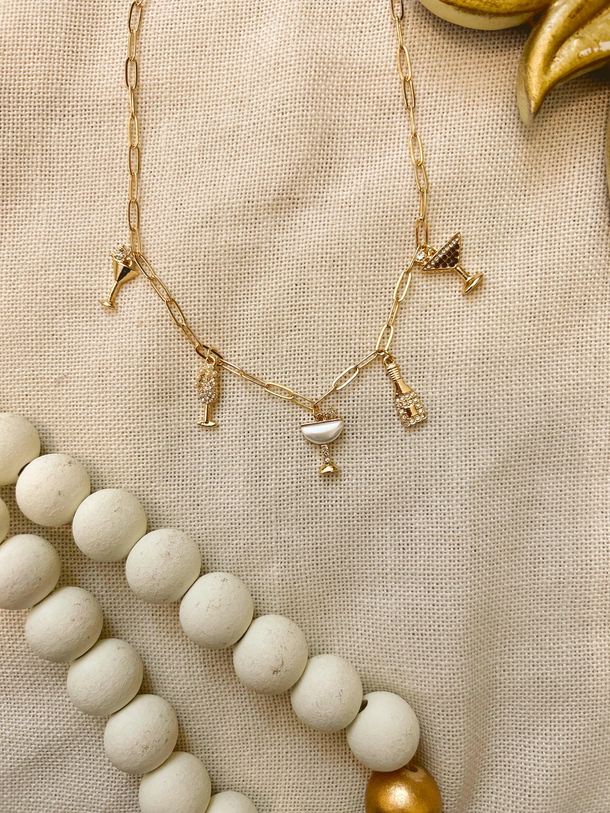 Girls Night Out Drinks Charm Necklace image 0