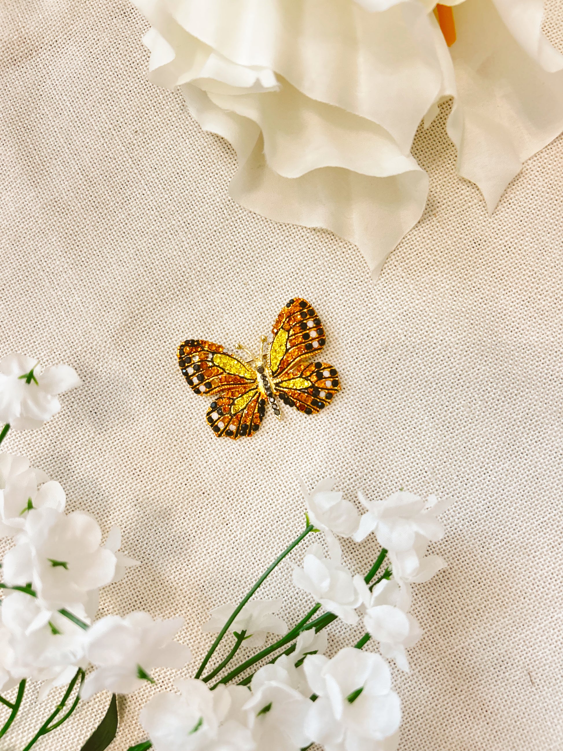 Yellow Swallowtail Butterfly Brooch image 1
