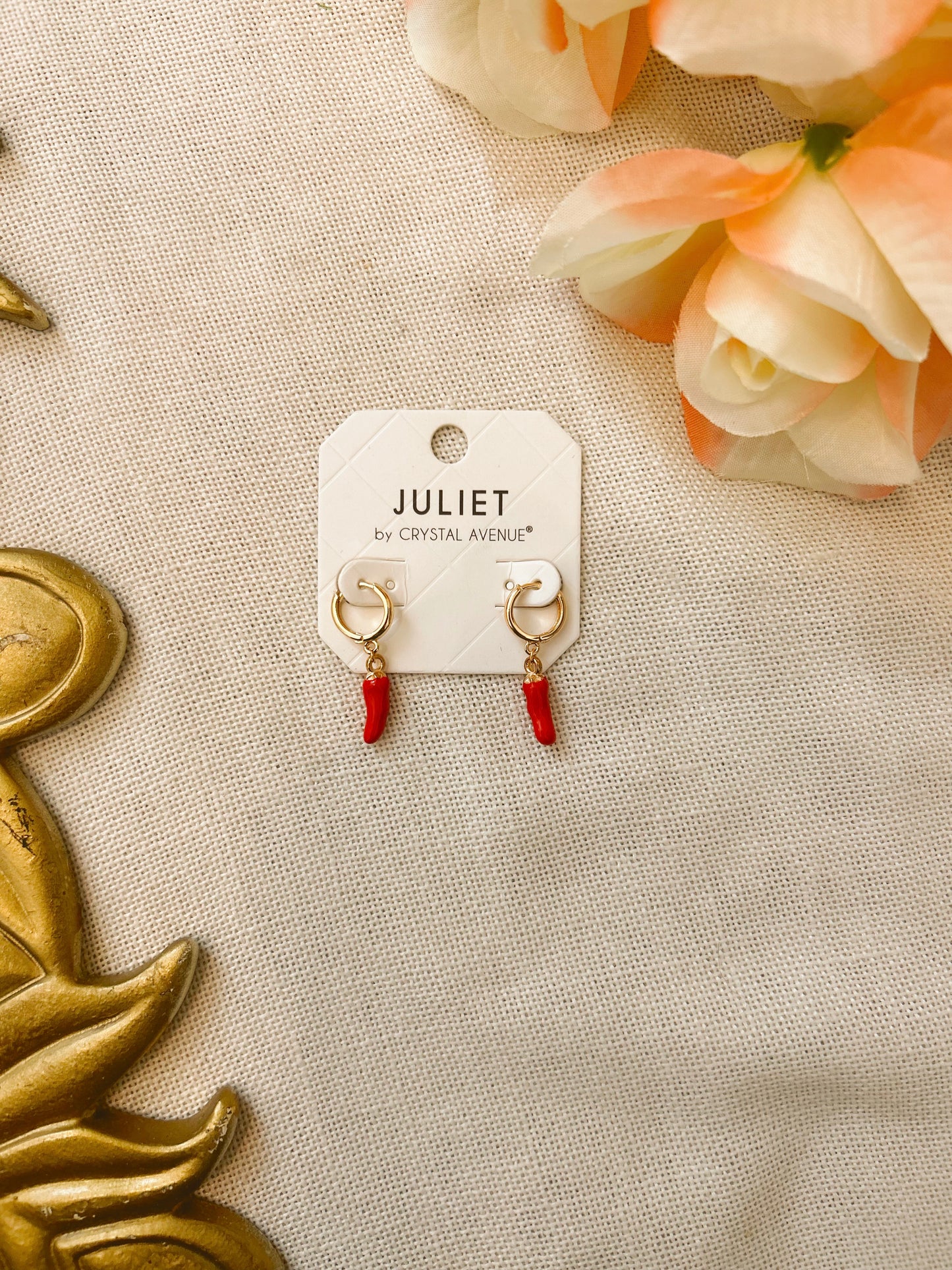 Hottest Beach Babe Chili Pepper Huggie Hoops Earrings image 2