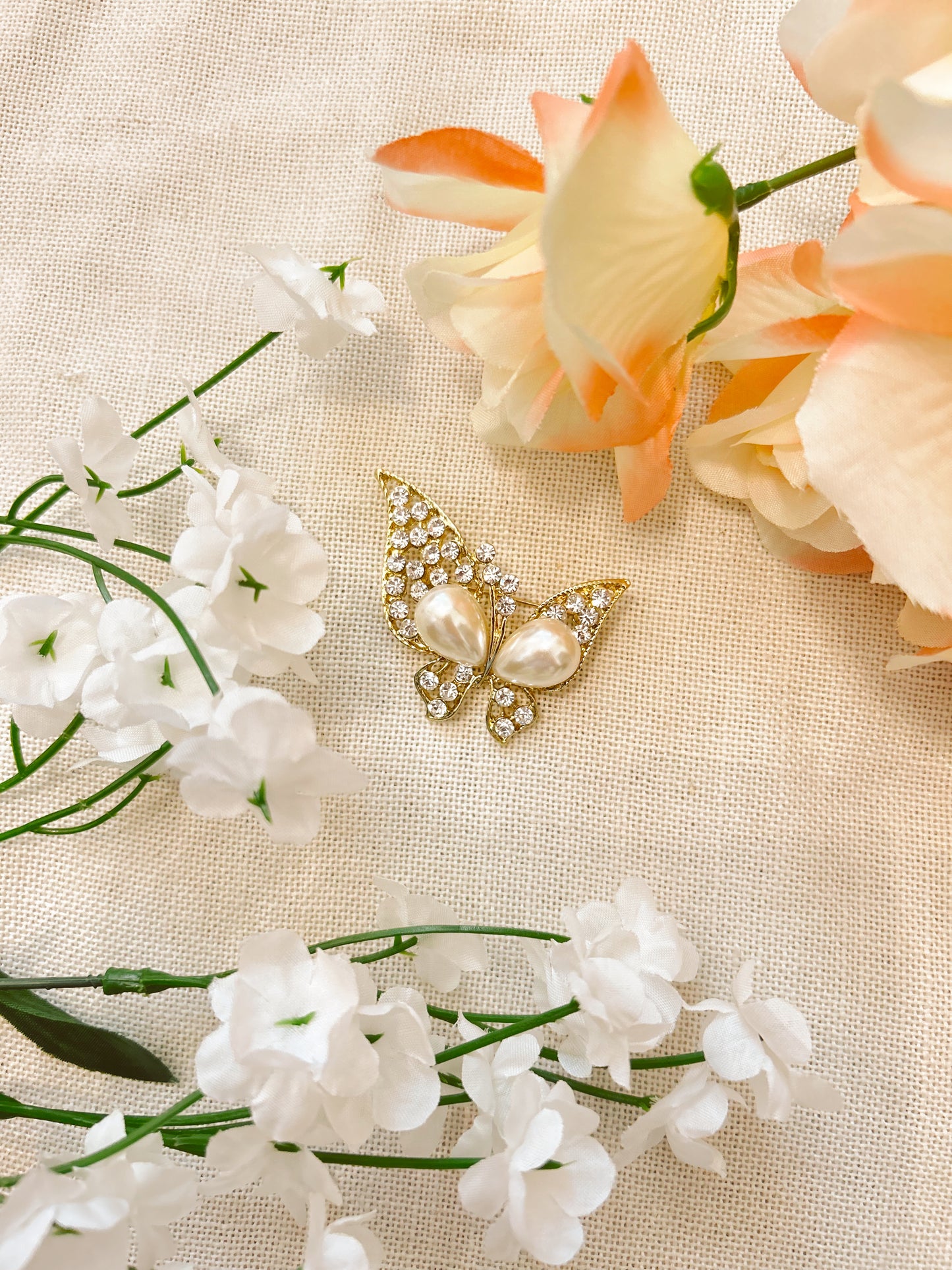 Pearl Butterfly Wedding Brooch image 2