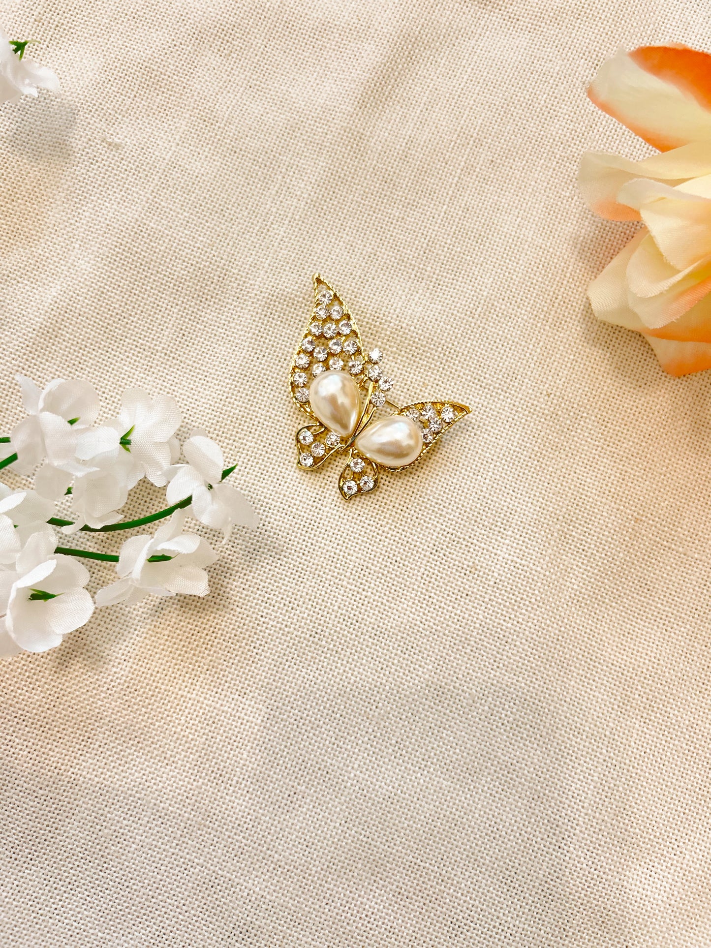 Pearl Butterfly Wedding Brooch image 4