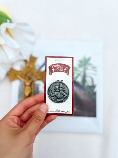 St. Christoper Protector of the Road Visor Clip image 0